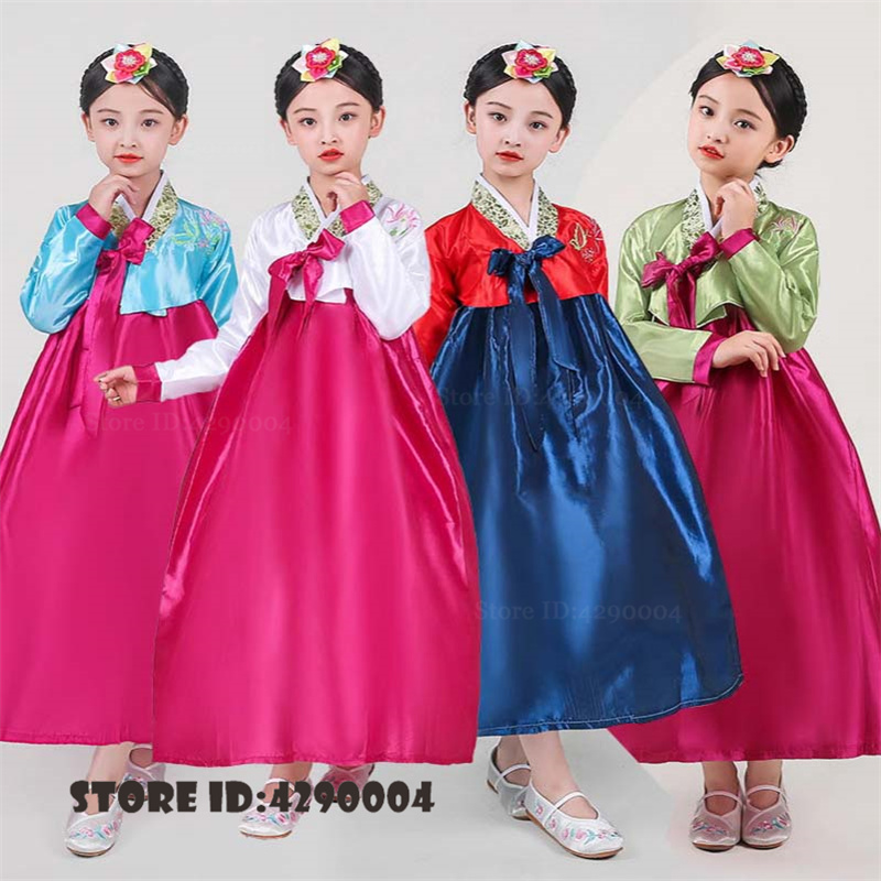 Traditional Korean Lifestyle - Vestido tradicional coreano Hanbok para crianças,